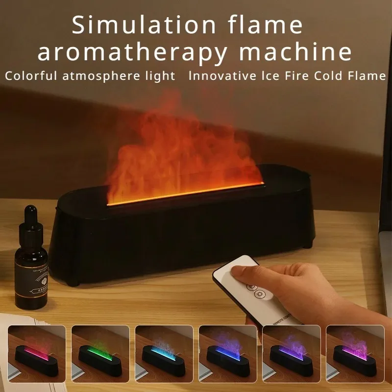 New Seven Color Flame Aromatherapy Machine Air Humidifier Air Purifier Home Bedroom Silent Aroma Spray Machine Office Car