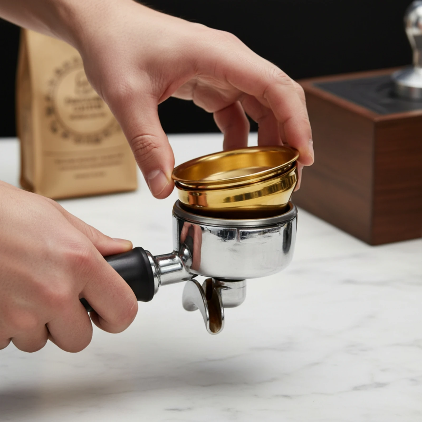 58 Mm Coffee Powder Bowl Wide Rim 58 Mm Tapered Espresso Basket 58mm Portafilter Basket Long-Lasting Easy to Clean view 5