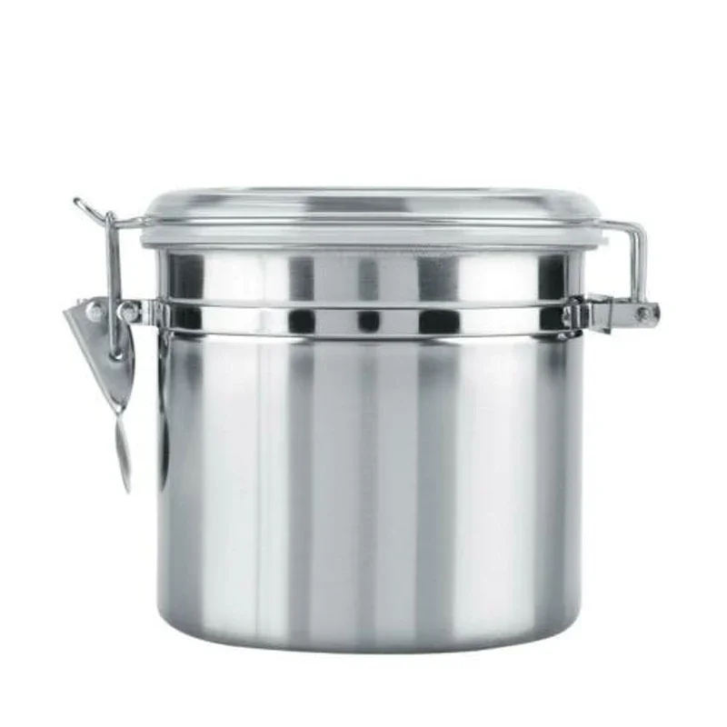 Stainless Steel Storage Box Kitchen Organisation Rice Bean Grains Snack Tea Food Dining Bar Canister Container