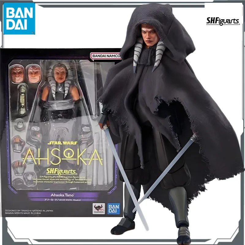 Bandai Original S.H.Figuarts Star Wars Series-Ahsoka Ahsoka Tano Anime figura de acción modelos de juguete para ensamblaje regalos de modelismo para niños
