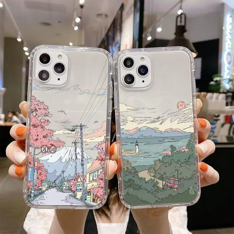 Anime Street Scenery Case for Infinix Note 30 40 30i GT 10 Hot 40 Pro 30 Play 30i Tecno Spark 10 20 POVA 3 4 5 Pro Camon 19 Neo