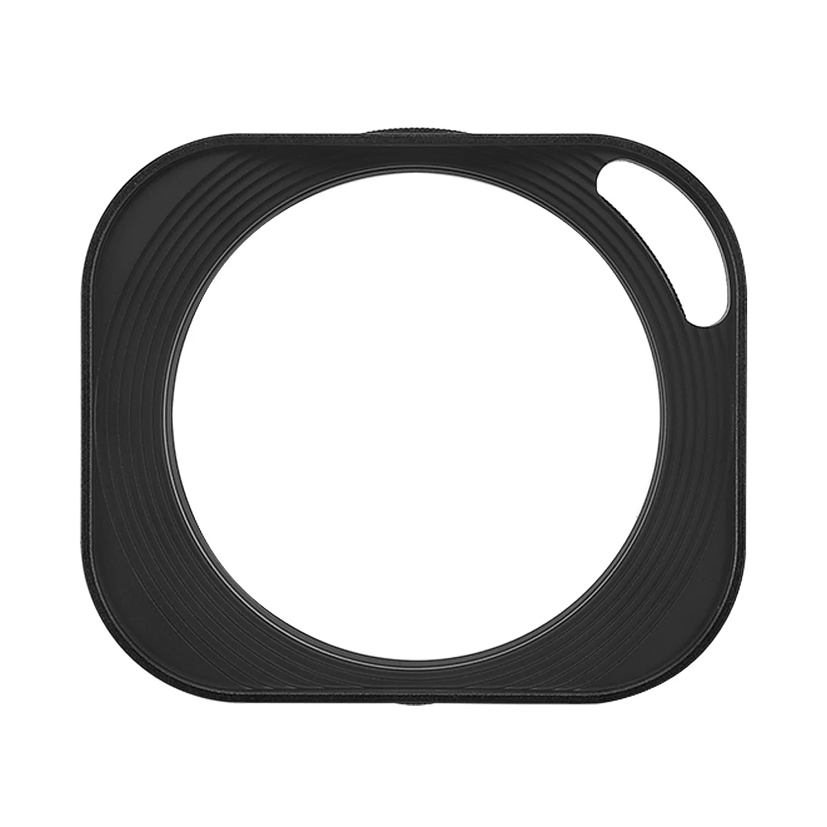 Haoge Parasol de lente atornillable de metal cuadrado de 55 mm hueco diseñado + tapa para cámara de telémetro Leica con lente de rosca de filtro E55 de 55 mm