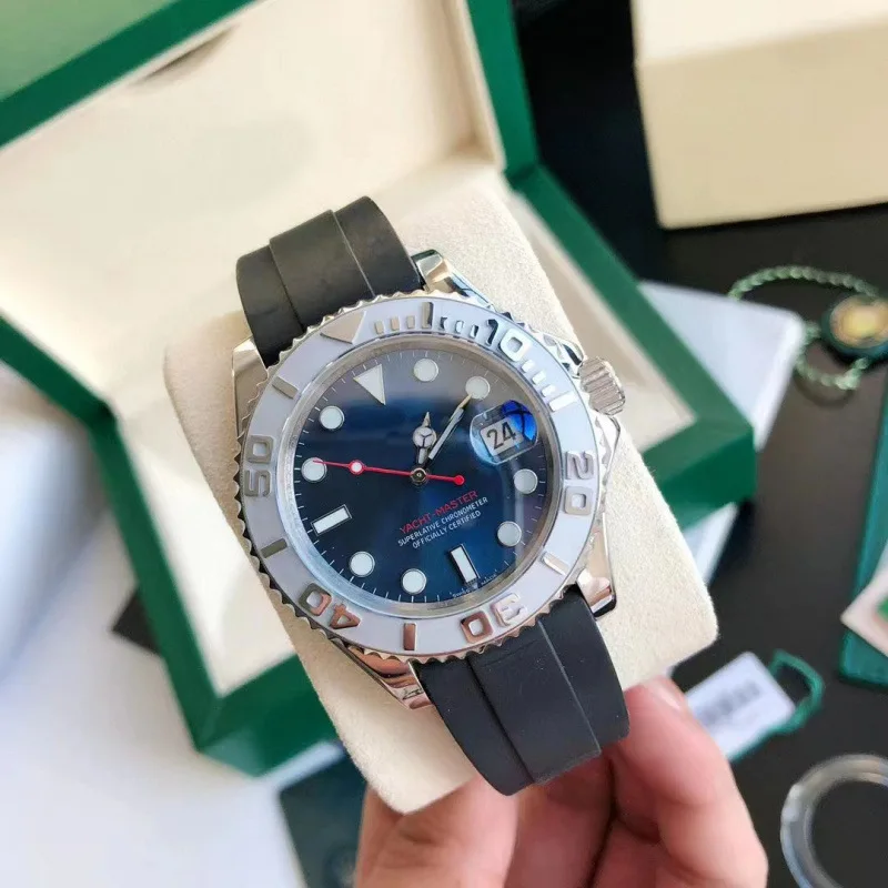 ساعة غوص Laojia بحزام سيليكون أصلي للرجال ساعة سيليكون مضيئة مقاومة للماء وغير ميكانيكية