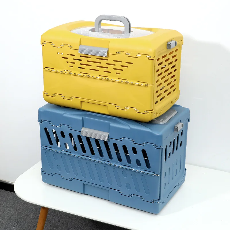 Boîte d'enregistrement portable pour animaux de compagnie, étui de vol pliable, chenil respirant, fournitures pour animaux de compagnie, voiture, chats, sortie