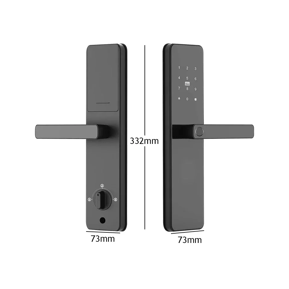 005Cerradura Inteligente Con WiFi Tuya App Electronic Fechadura Digital Biometric Fingerprint Door Handle Keyless TTlock Smart L