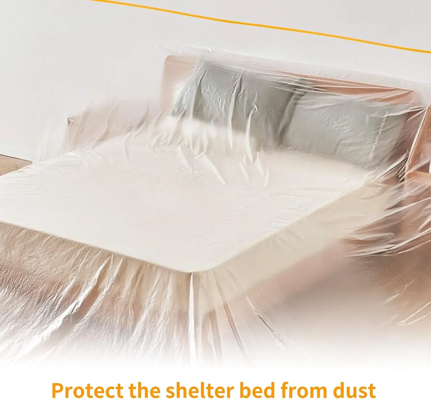 10/20M Pre-Taped Masking Film for Automotive Paint Coverage Paint Masking Film Furniture Dust Kitchen Fume Masking Film