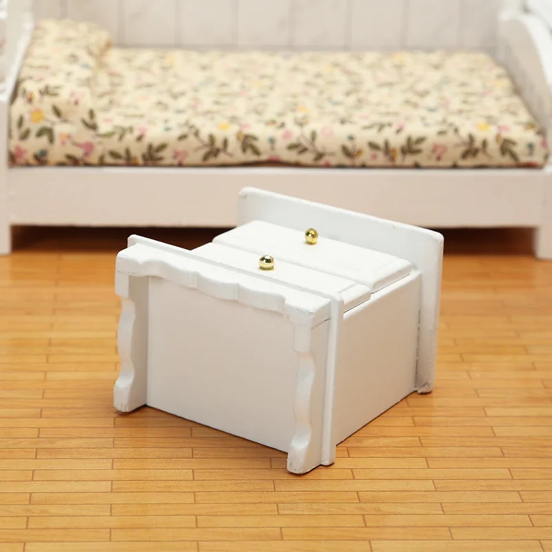 2picecs 1:12 منضدة مصغرة، طبقة مزدوجة مصنوعة يدويًا، ديكور أثاث بيت الدمى 2025 #4