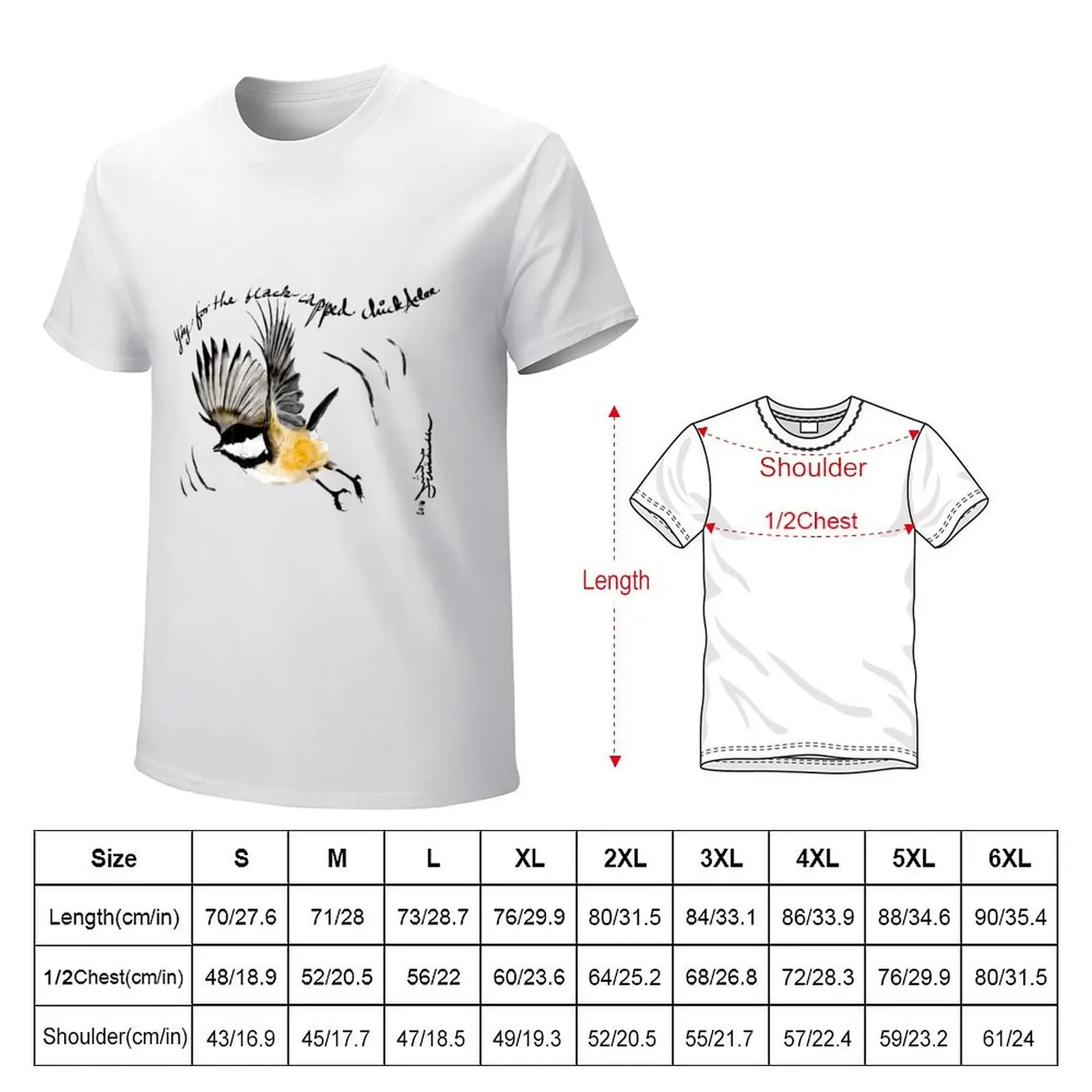 Black-capped chickadee T-shirt aesthetic clothes hippie  funny t shirts for men