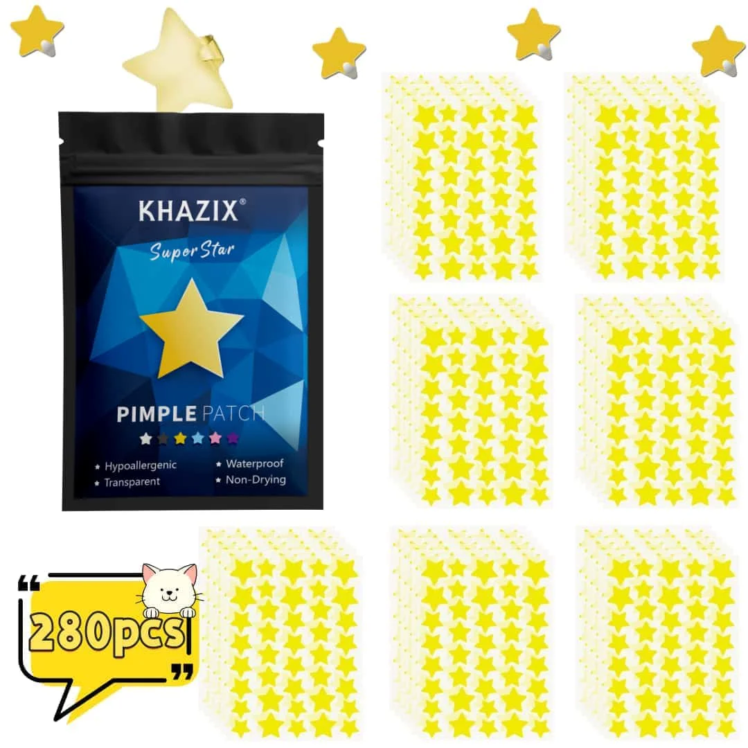 280 pieces of multi-color star acne patches, facial acne patches, concealer acne patches, and pimples patches, ultra-thin