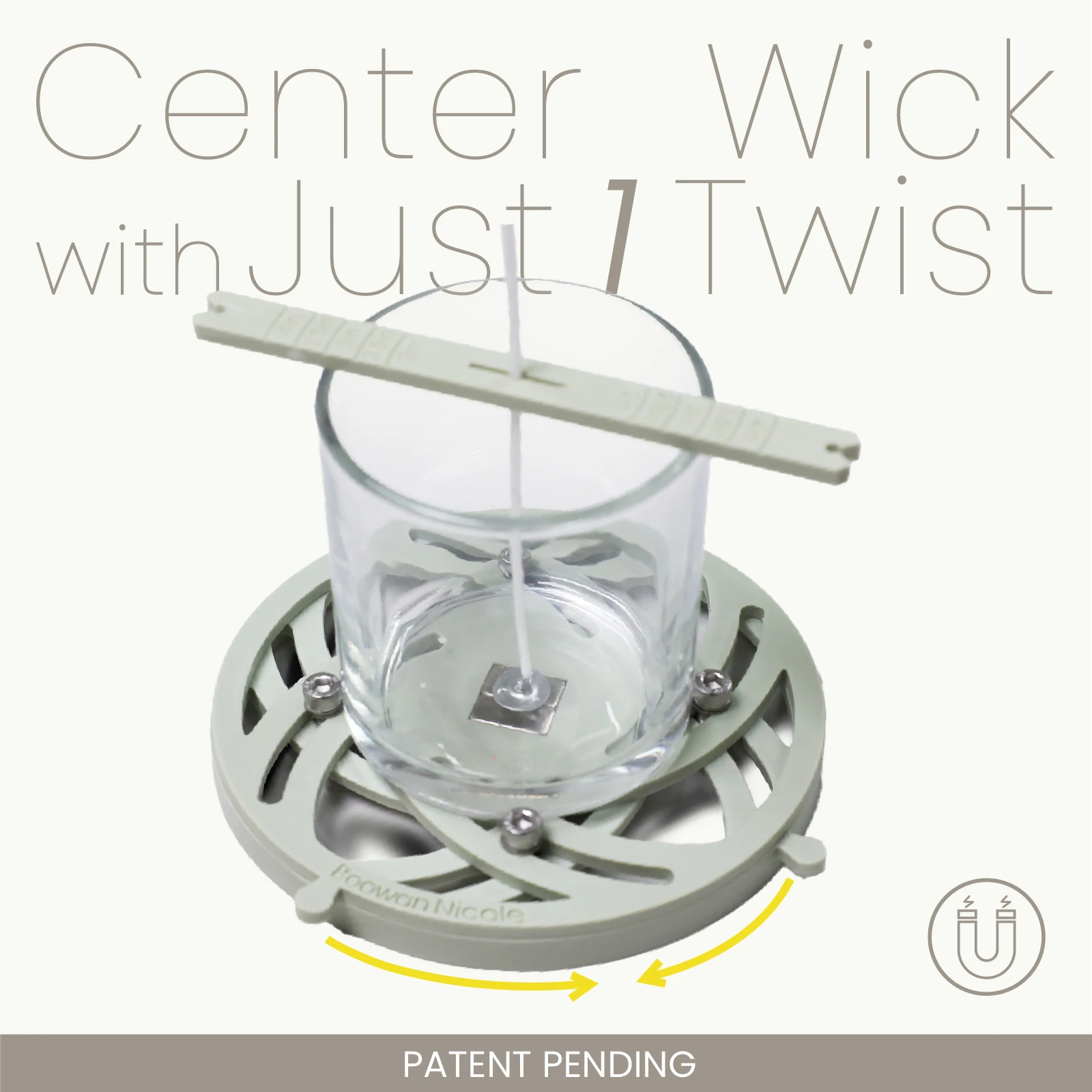 

Nicole Quick Magnetic Candle Wick Centering Setter Tool Pro With Wick Holder for Candle Making