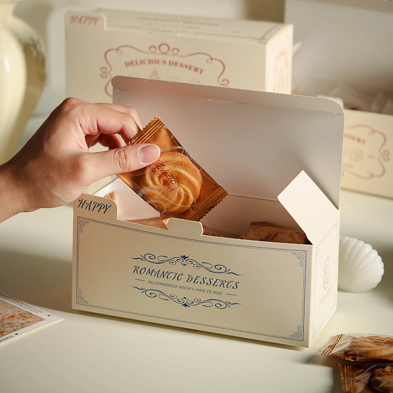 Handmade Baking Pastry Packaging Box Snowflake Crisp Toffee Handmade Biscuit Cookie Glutinous Rice Cake Western Pastries