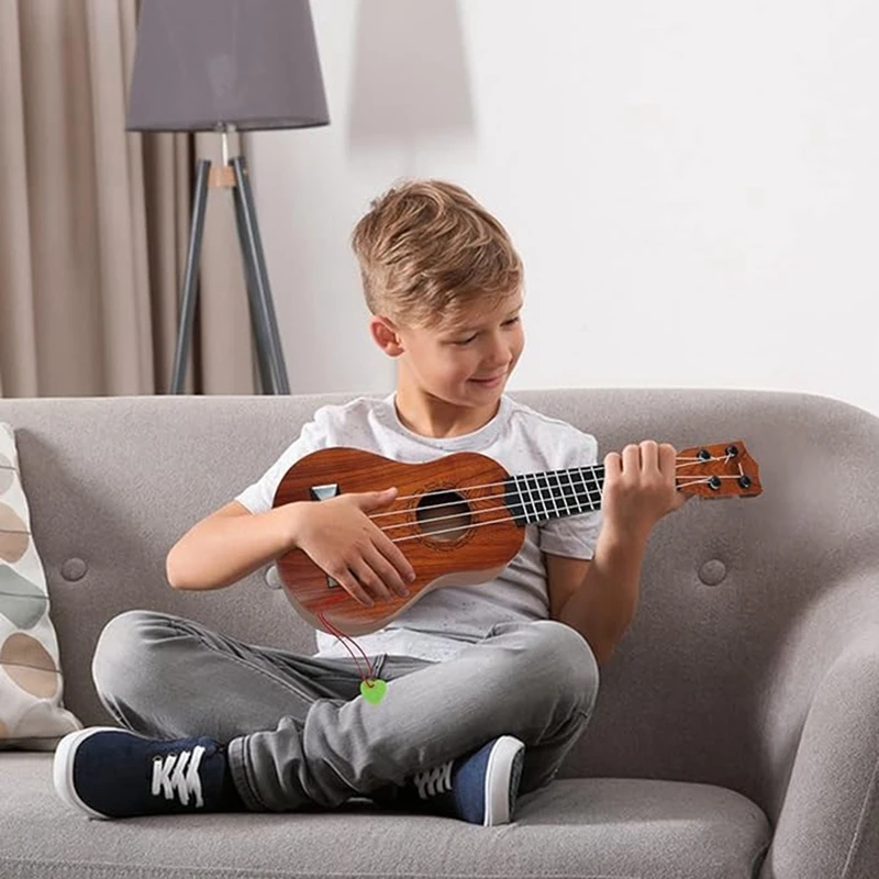 17In Kids Ukelele Gitaar 4 Snaren Mini Gitaar Kinderen Muziekinstrumenten Speelgoed Met Plectrums Voor Peuter Kinderen Jongens Meisjes