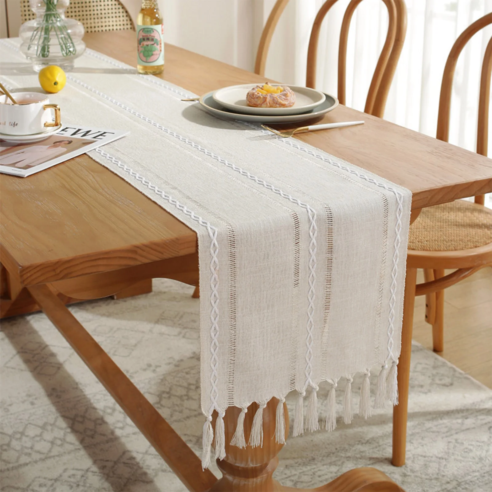 Bohemian Style Table Runner Kitchen Dining Table Decoration Suitable for Wedding Bridal Shower