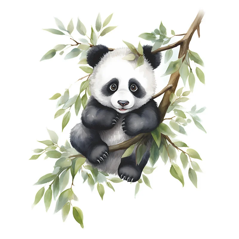 Cartoon Bamboo Panda Wall Stickers For Children Room Home  Decor Living Room Panda Mural Decal Bedroom Animal Decorative Sticker