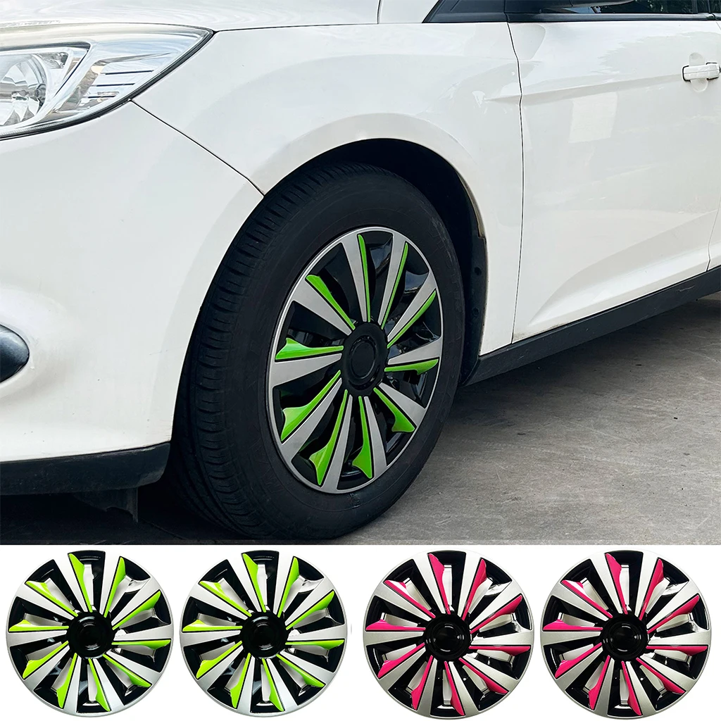 

4pcs Hubcaps suitable for cars with 16-inch iron wheels, made of PP plastic can be used to decorate the appearance of car wheels