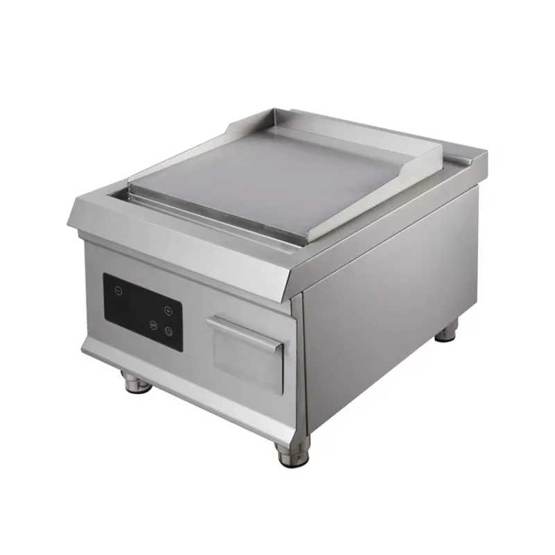 

Stainless Steel Electric Induction Griddle For Fast Food Restaurant Kitchen Table Top Teppanyaki Touch Control For Outdoor Use