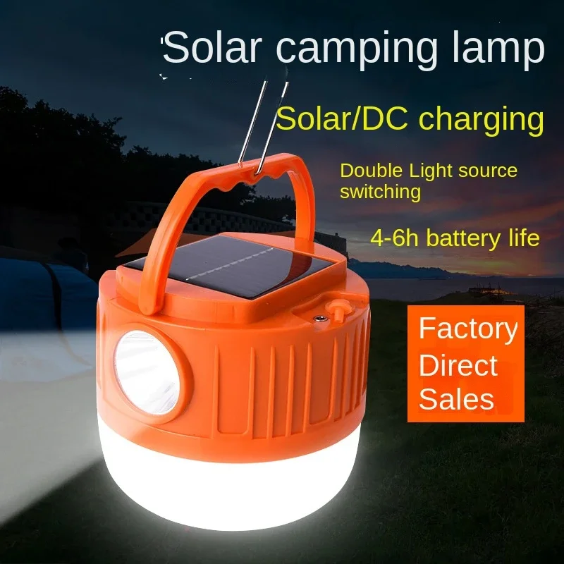 

Solar Rechargeable Lights Outdoor Camping Tent Lamps Super Bright LED Emergency Lighting Bulbs Flashlight Searchlight