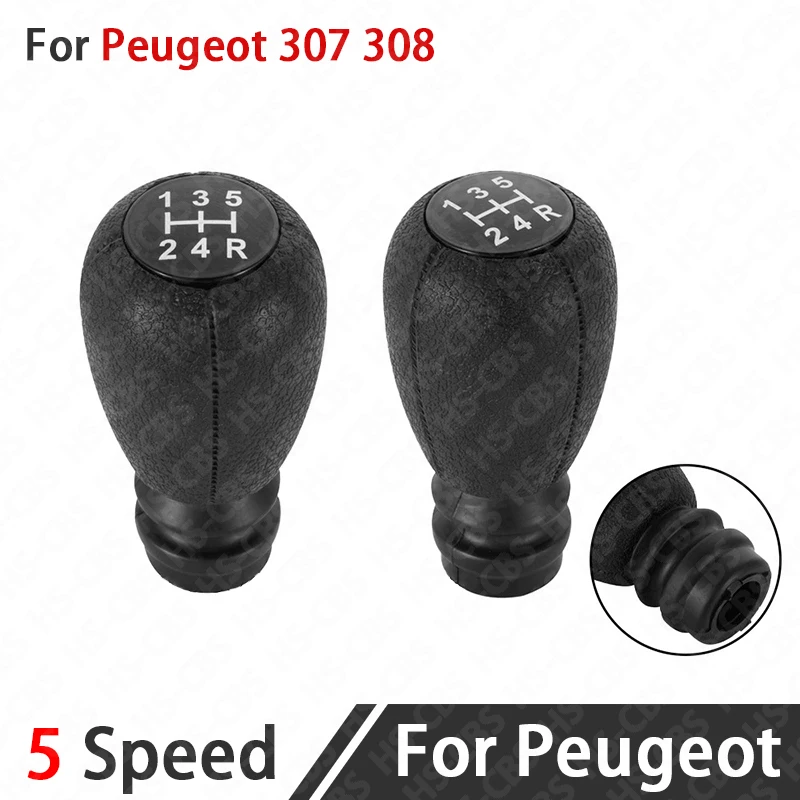 

For Peugeot 307 308 Car Gear Shift Knob Head 5 Speed Manual Car Stick Shift Knob Lever Replace Part Auto Accessories