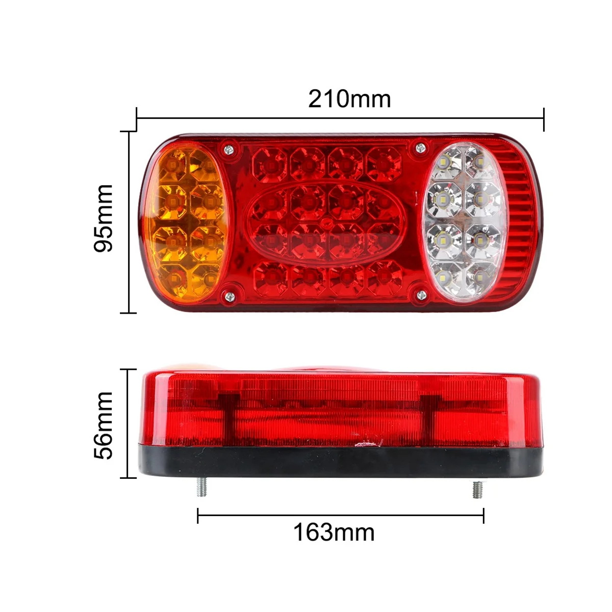 12V 32 LED Car Truck Tail Light Rear Stop Brake Lights Signal Indicator Taillight for Trailer Truck Lorry Van UTE