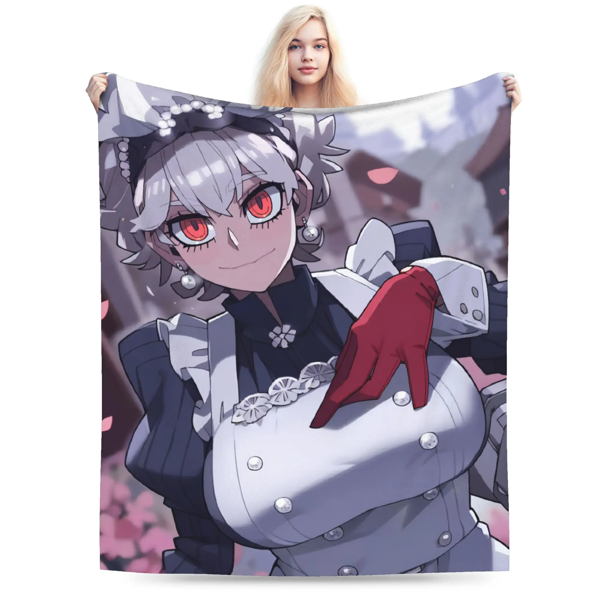 Contradiction Helltaker Lucifers Modeus Blanket Multi-size Cozy and Lightweight  Throw Blankets for Sofa Couch and Bed