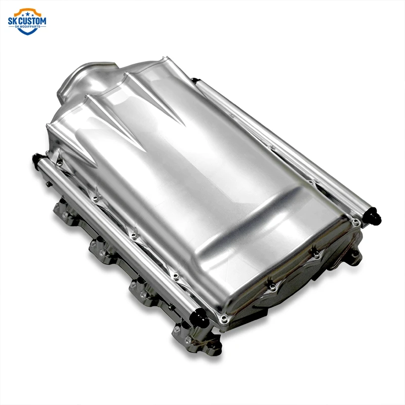 

Intelligent Library SK CUSTOM 100mm Throttle Body 8 Cylinders LS3 Intake Manifold With Duel Injectors LS Engine Billet Manifold