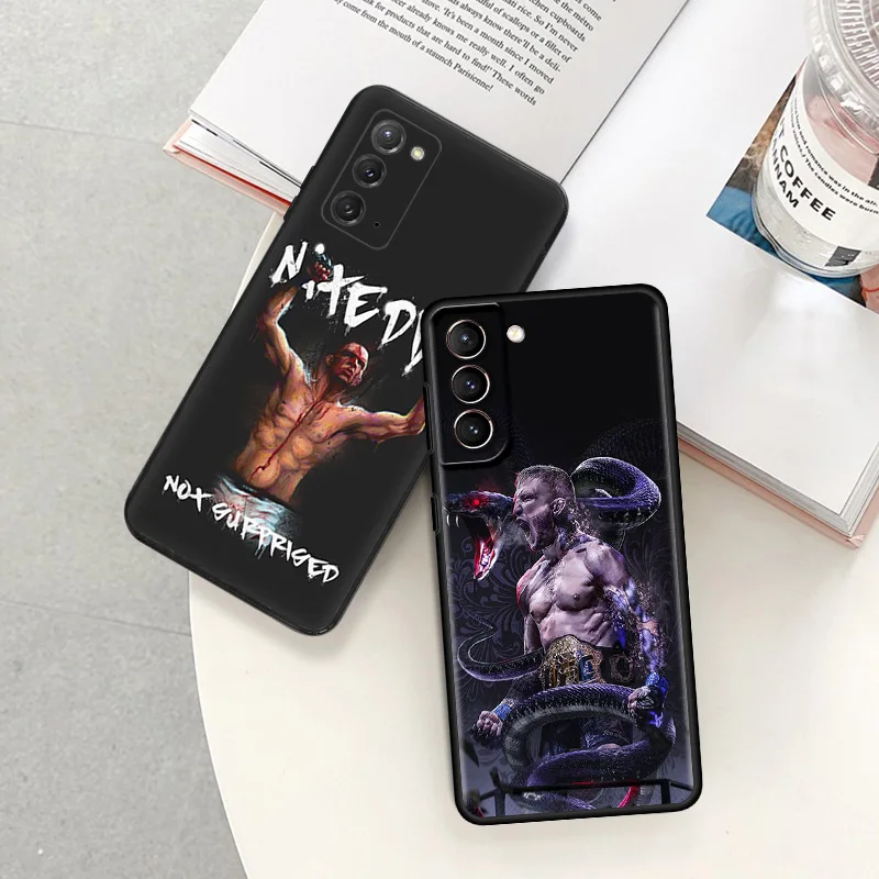 Matte Phone Case For Samsung Galaxy S23 5G S22 S21 S20 Ultra S10 Plus FE Note 20 10 9 KHabib Nurmagomedov Black Soft Cover