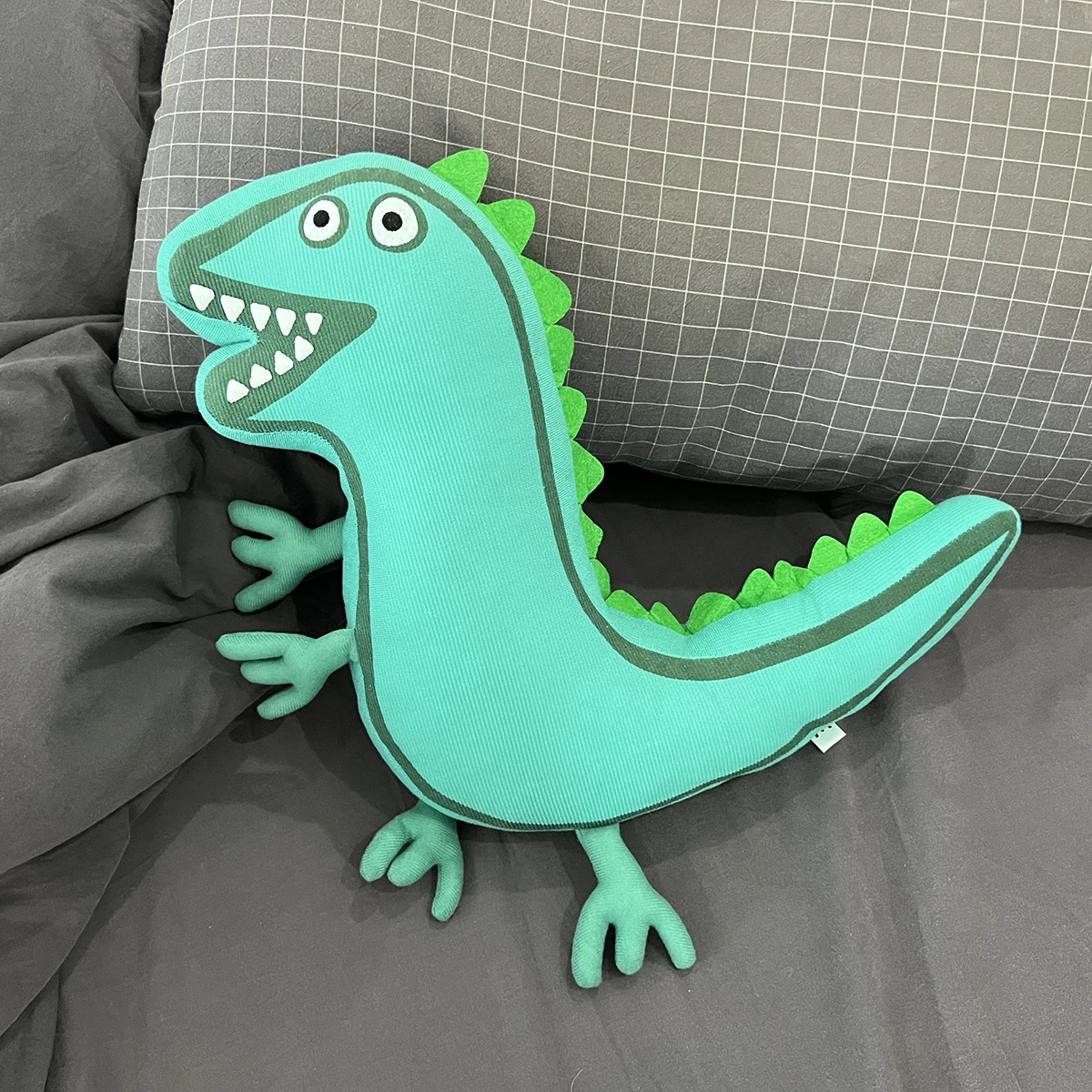 NEUE hochwertige weiche gefüllte doppelseitige Mr.Dinosaurier Plüschtiere Geburtstagsgeschenk für Kinder Schlafkissen Puppe Heimdekoration