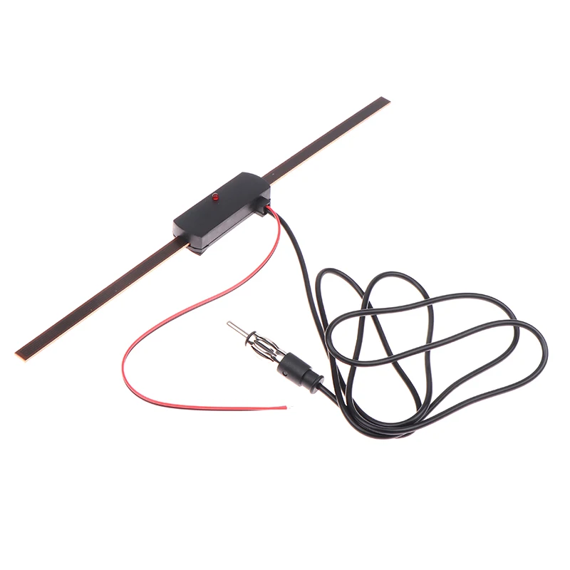 Car AM FM Radio Antenna Signal Amplifier Booster 12V Universal Windshield Car Electronic Radio Antenna Booster Car Accessories