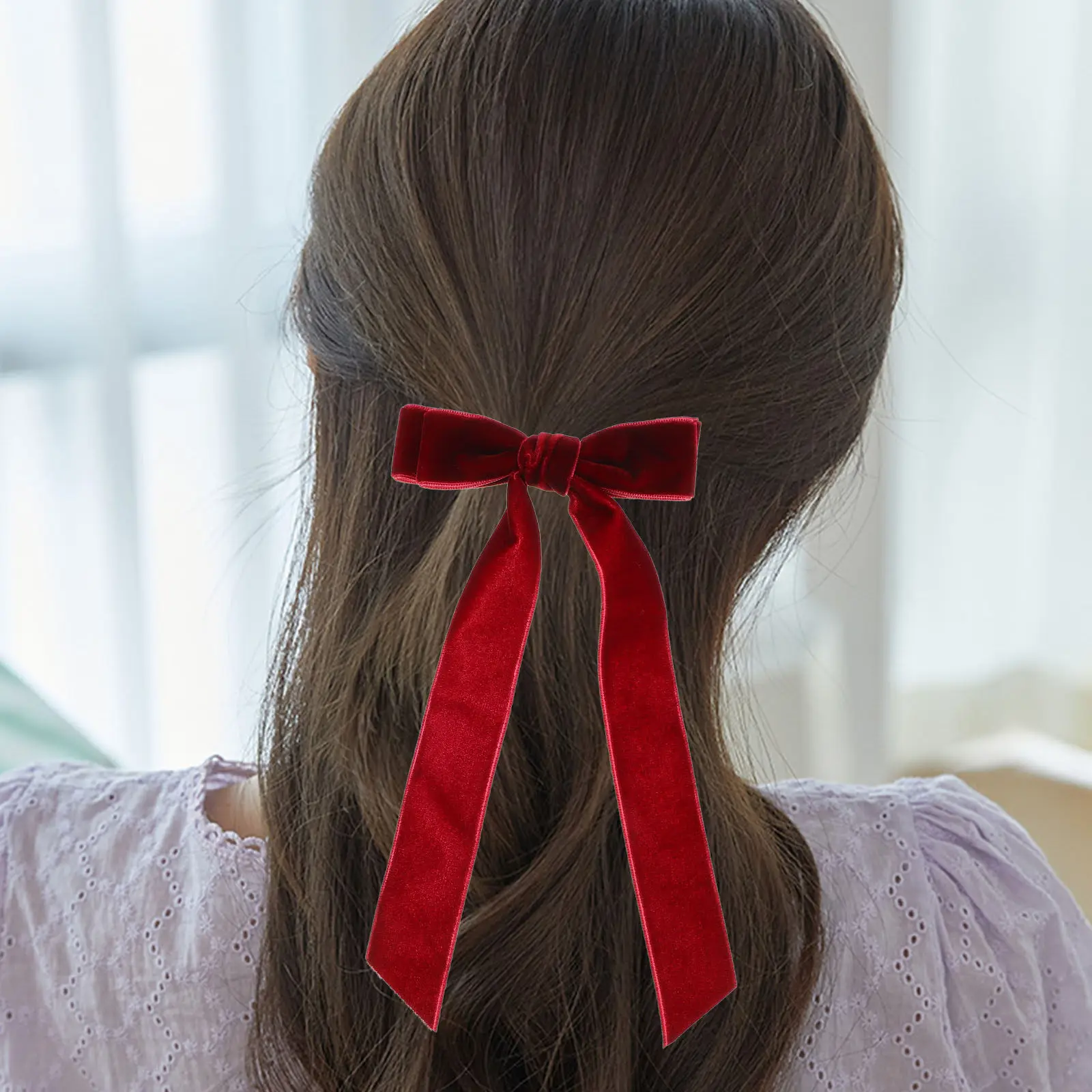 

3Pcs Bow Hair Clips Soft Comfortable Sweet Princess Hair Barrettes for Wedding Party Everyday Use Casual Hairstyles