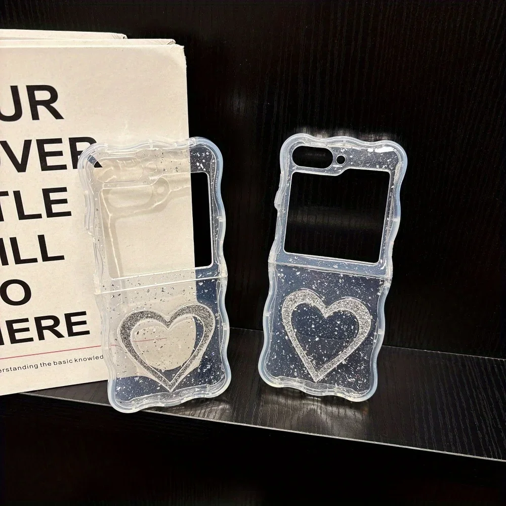 

Diamond love Samsungmobile phone case folding screen silicone protective case three-dimensional
