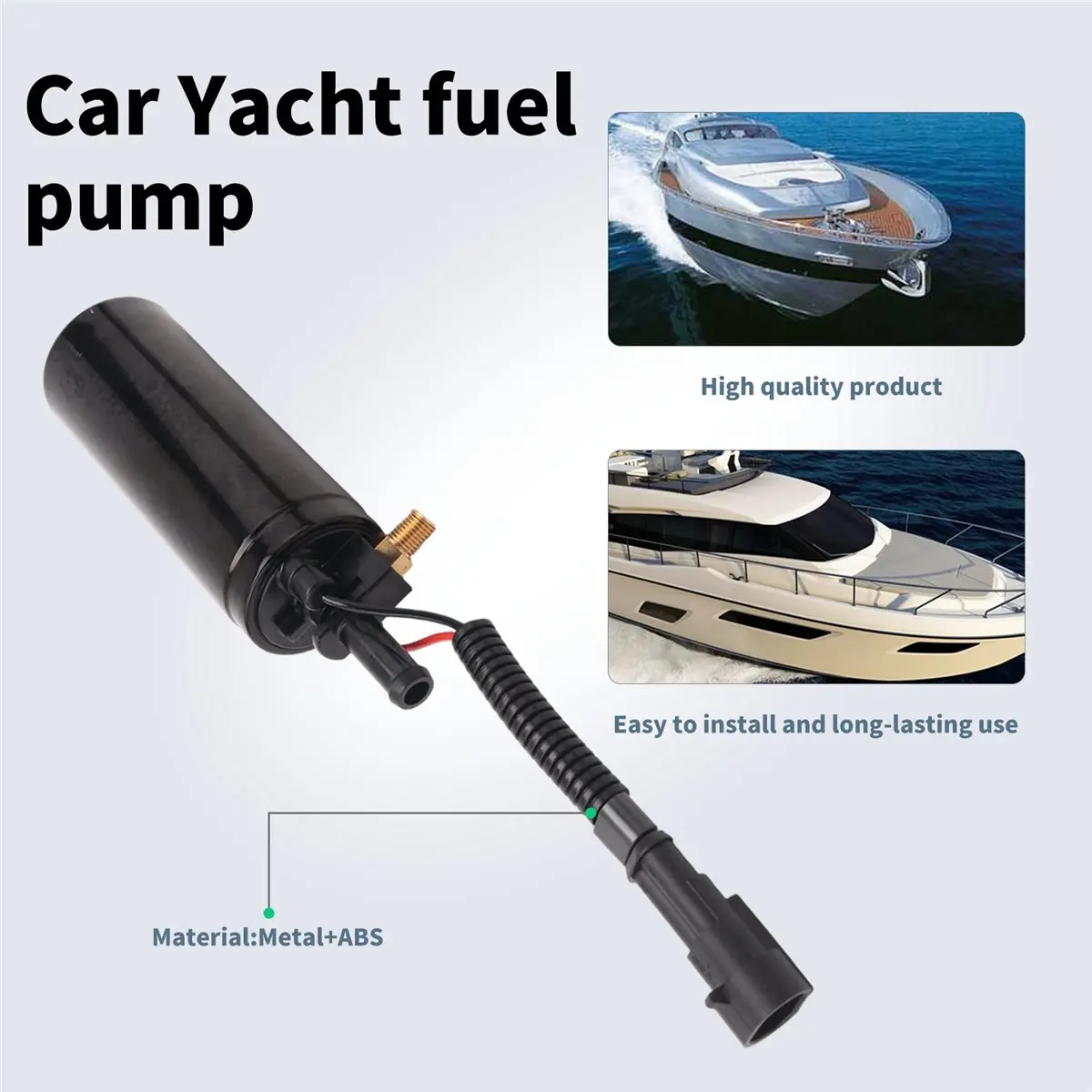 #11V Yacht fuel pump,5006063 Yacht Fuel Pump Crude Oil Pump for Johnson Evinrude (Black&Gold)