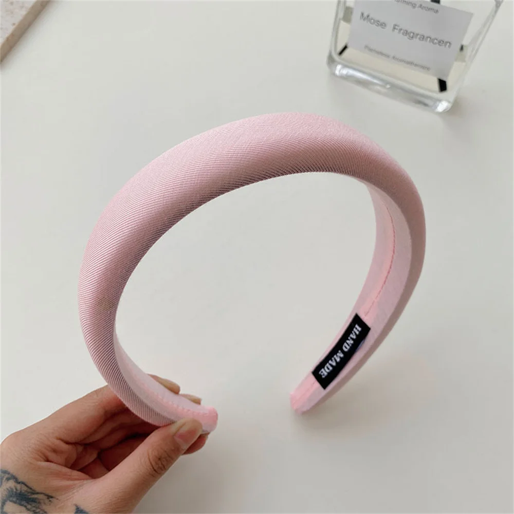 Velvet Solid Color Hairband Sponge Wide Elastic Headband for Women Nonslip Hair Hoop Fashion Headwear Hair Accessories