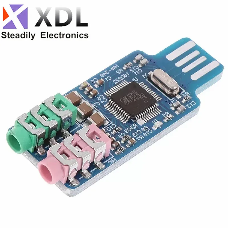 5V Mini CM108 USB DAC HIFI USB Sound Card USB Power DAC Decoder Board Module For Arduino Raspberry Pi 16 Bits