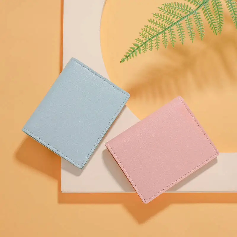 Short ultra-thin portable bank card holder, driver's license wallet, minimalist mini version, integrated card holder