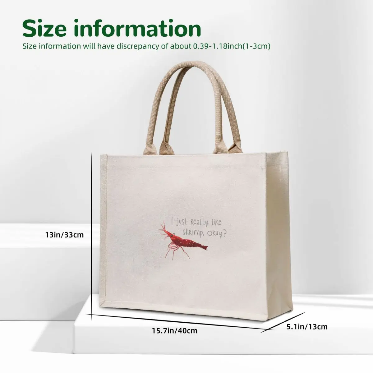 I Just Really Like Shrimp Cardinal Tote Bag Shopper bag Canvas bag for women woman shopping