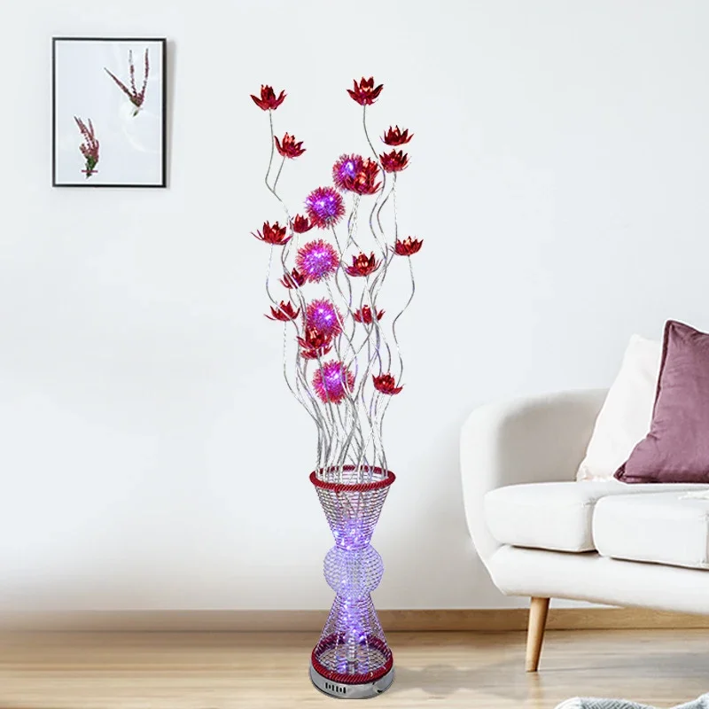 COLIN Nordic Floor Lamp Modern Art Red Flower Iiving Room Sofa Bedroom Hotel LED Originality Decorative Standing Light