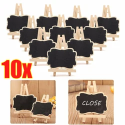 1-10PCS Mini Wooden Blackboard Portable Message Boards Chalkboard For Wedding Party Universal Decorative Ornaments Bracket