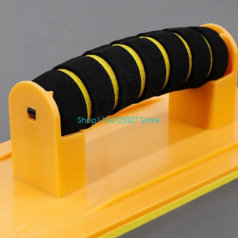 D8KF Adhesive-Face Sanding Block with Raised Covered Grip and Flat Base for Hand Sanding Across Wall Areas and Wood Project