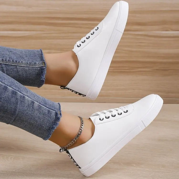 Summer Shoes Ladies Casual Female Sneakers Large Size Women Modis Flats Round Toe 2025 Big Size Cute Dress New Rubber Solid Fash