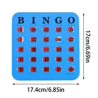 Bingo Game Cards 5 Pcs Reusable With Shutter Slide Windows Logic Thinking Ability Game For Home Adults Parties Celebrations 6