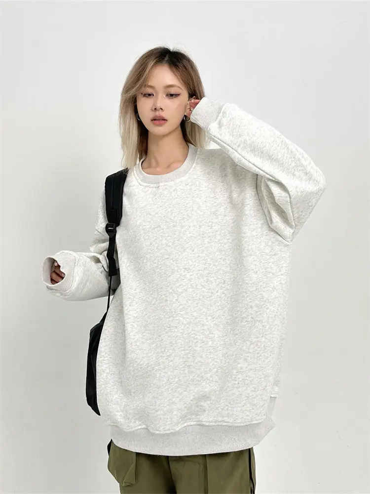 سترة بغطاء للرأس للخريف والشتاء النسخة الكورية نمط فضفاض وكسول يرتديه على الشوارع العالية للأزواج للنظر على الملابس