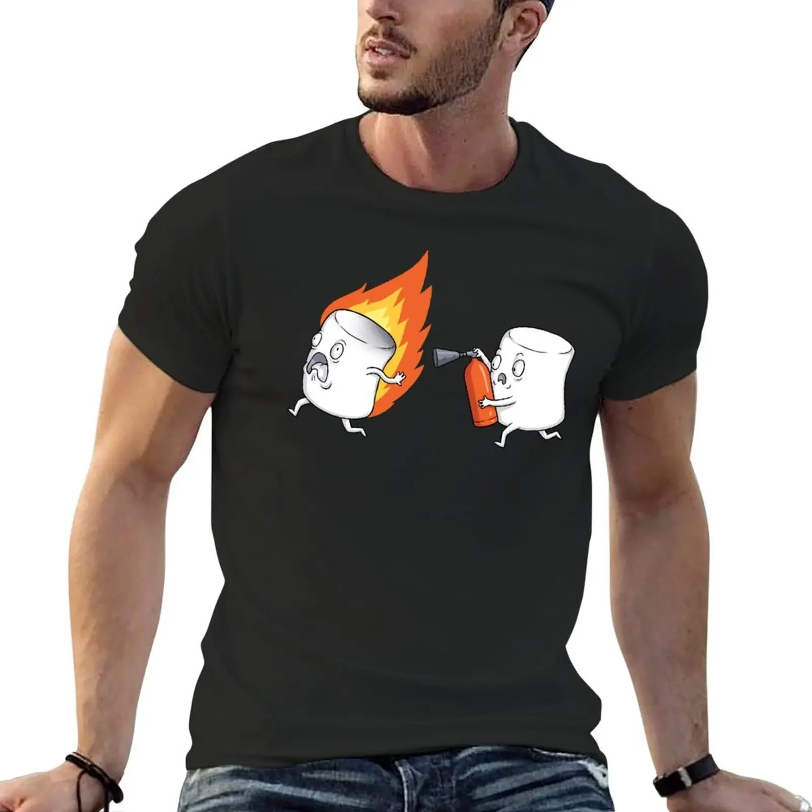 marshmallows at a picnic T-Shirt summer clothes quick drying men clothing