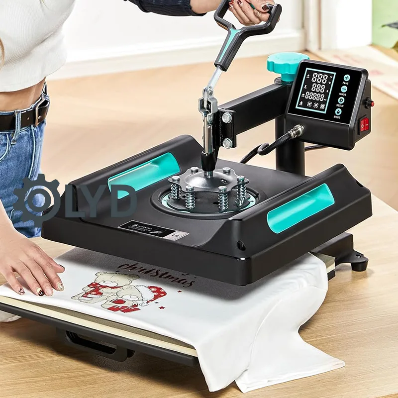 3838 8 in 1 Multi Function Heat Press Machine for Clothing Hat T Shirt Transfer Entrepreneur Use