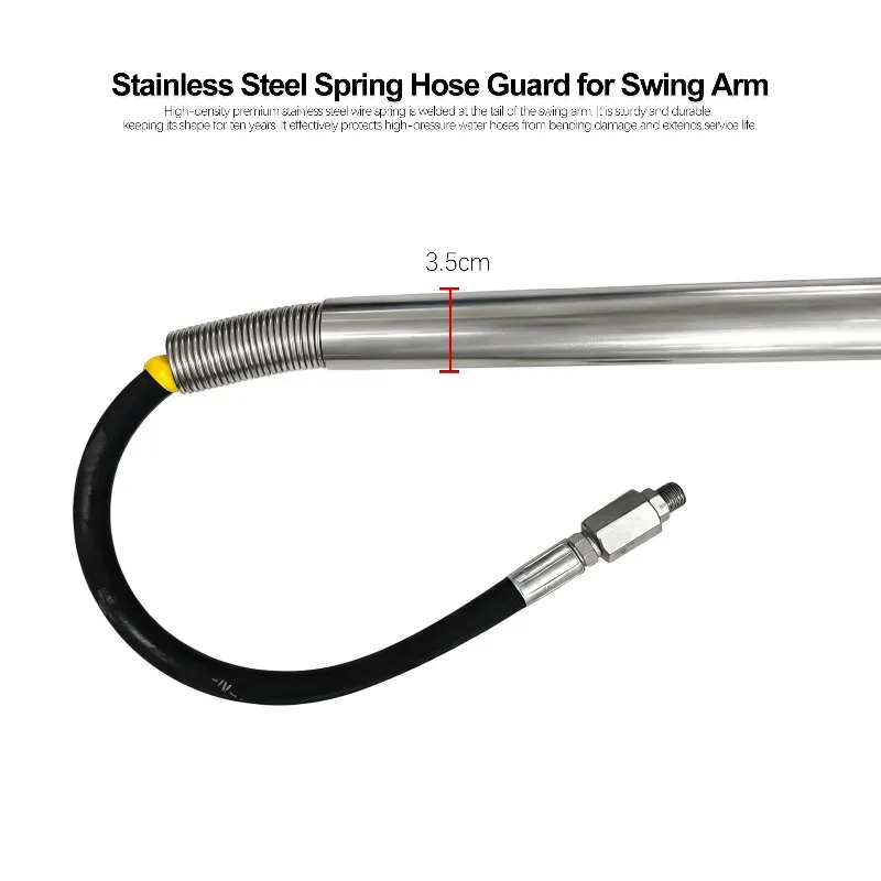 360 ° rotating Z-type self-service car wash swing arm stainless steel high pressure water gun, suitable for car wash equipment