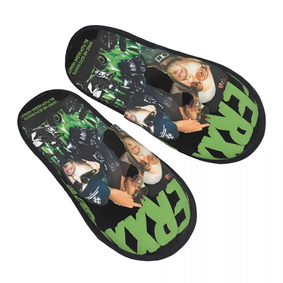 

Custom Feid Ferxxo Vintage Guest Slippers for Bedroom Women Classic House Slipper