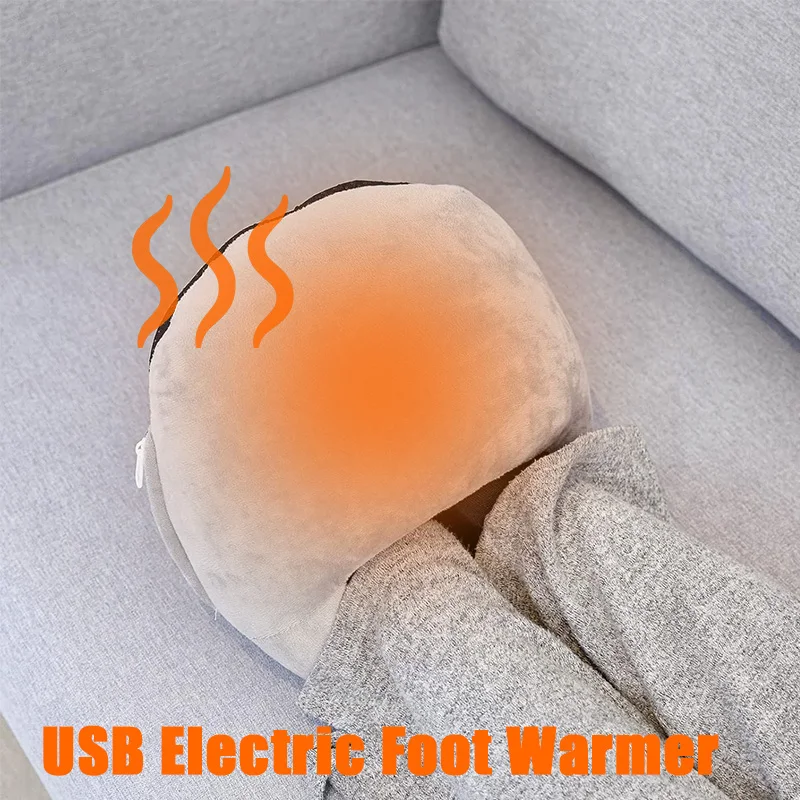 

USB Electric Foot Heating Pad Under Desk Office Household Foot Warmer Heater Soft Plush Foot Thermostat Warming Mat