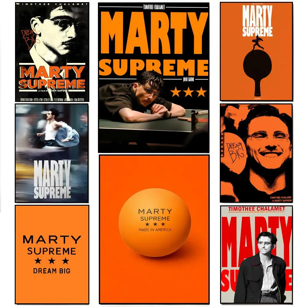 Epic Sports Movie M-Marty Supreme Poster Artwork Self Adhesive Indoor Wall Hanging Room Decor Gift