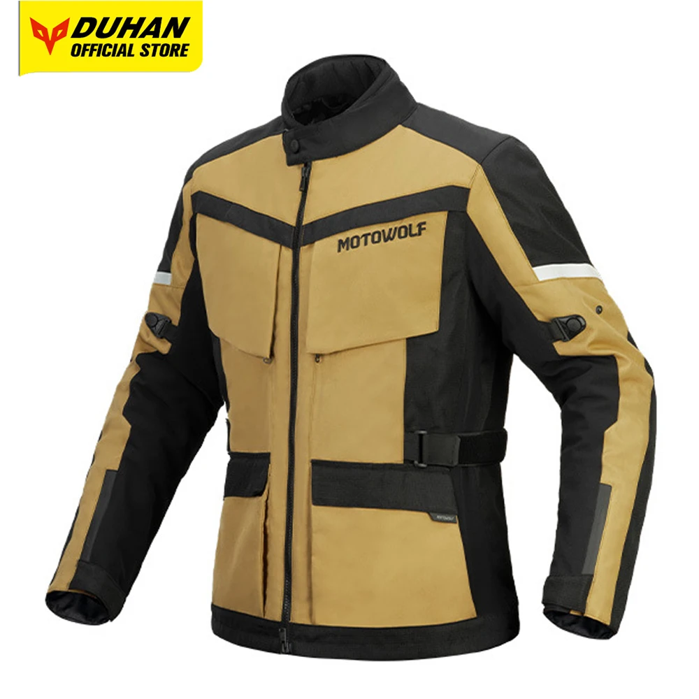 Winter Motorcycle Riding Jacket Windproof Warm Motor Riding Rally Suit Reflective Motocross Jacket Removable Inner Liner