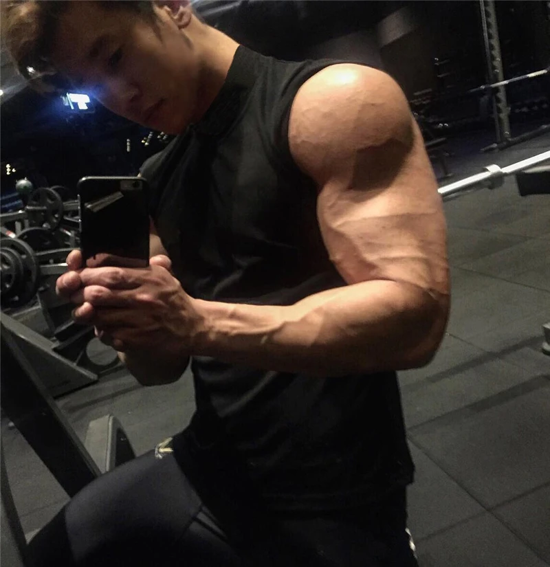 Kompressions-Tanktops für Männer, Ärmellose Fitness-Shirts, Bodybuilding-Enganliegende Kleidung, Sport-Weste für Muskelaufbau