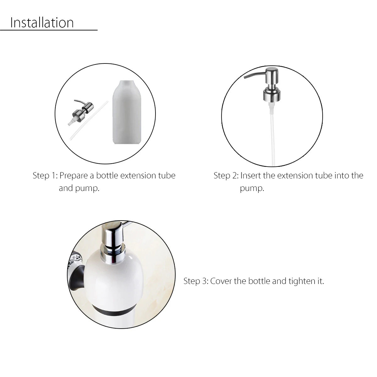 

Stainless Steel Lotion Dispenser Pump Reusable Bottle Head Silver Small Travel Size Soap Accessories for Conditioner